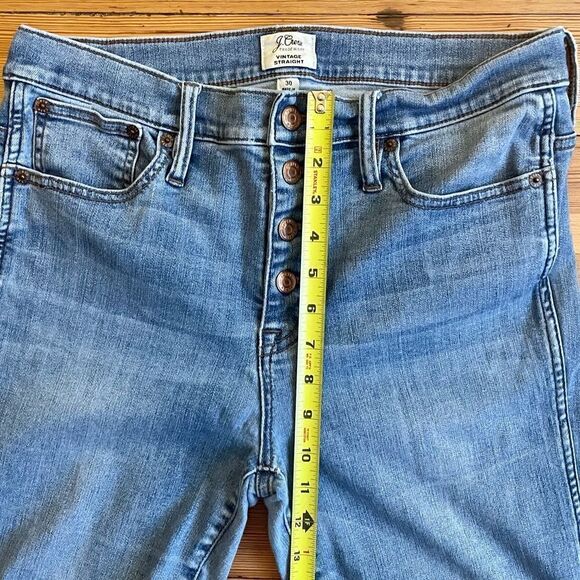 J. Crew vintage straight button front jeans. Size 30. - Picture 7 of 11